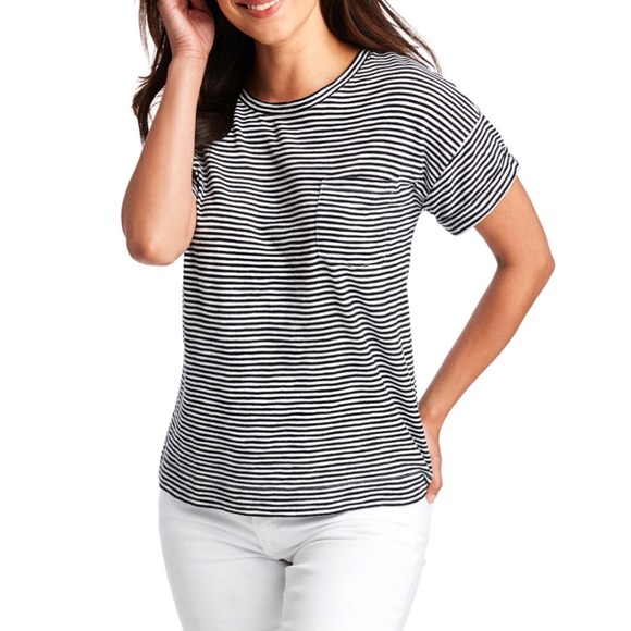 Vineyard Vines Tops - Vineyard Vines | Striped Boxy Pocket Tee